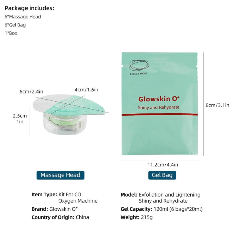 Stock in European Deep Cleaning Collagen Skin Rejuvenation And Brightening Glowskin O Care Gel Shiny Rehydrate Exfoliation Lighteniing Set