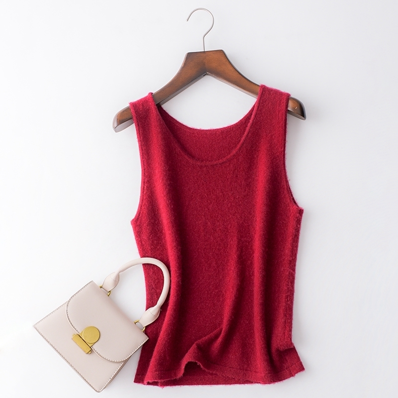 Women's Tanks Camis Spring 2023 Highend Comfortable 100 Merino Wool Vest Fashion Reducing Age Dress Versatile Sling Sexy 230204Z
