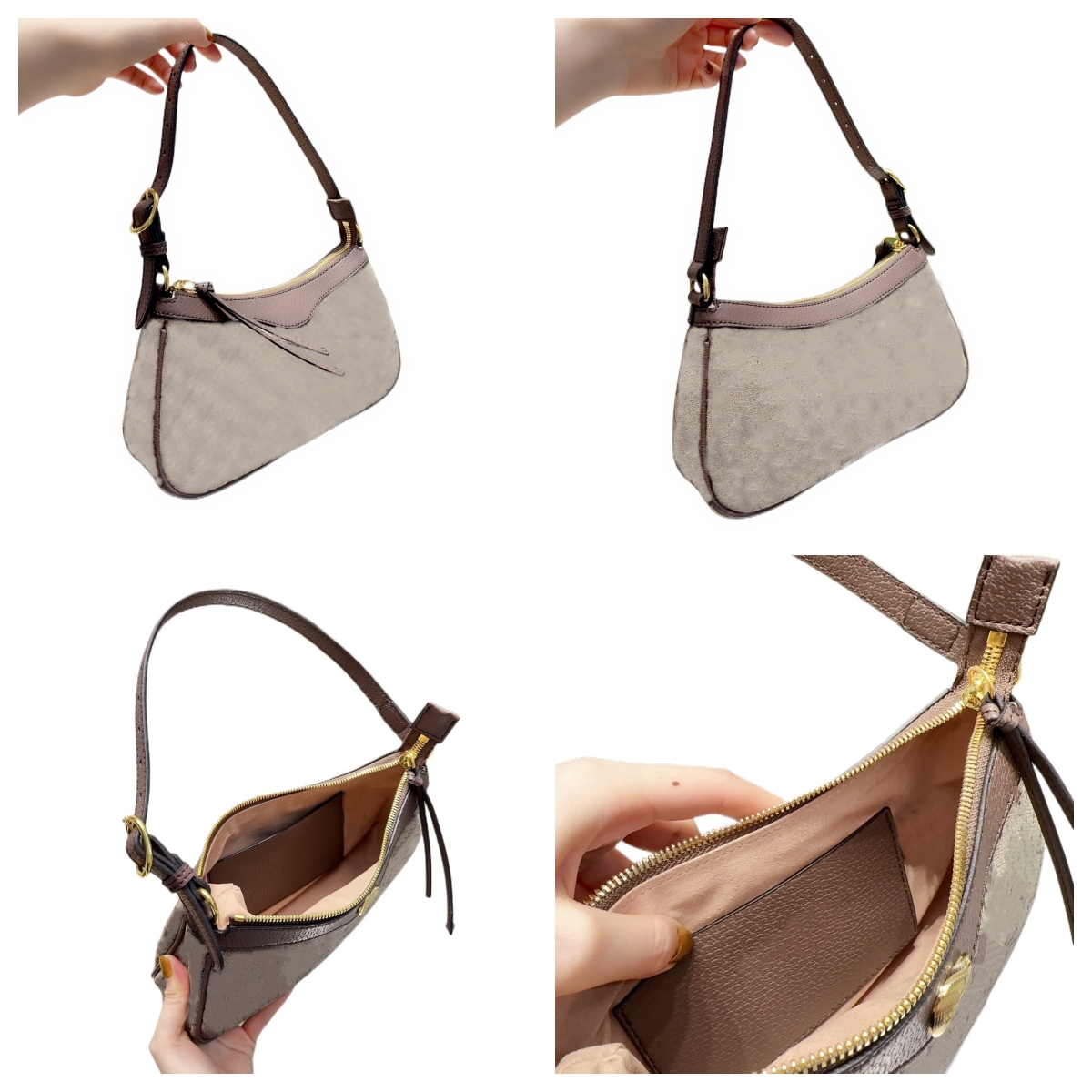 Shoulder bag Ophidia small handbag mini purse Adjustable top handle Top zip closure, Brown
Shoulder bag Ophidia small handbag mini purse Adjustable top handle Top zip closure, Brown