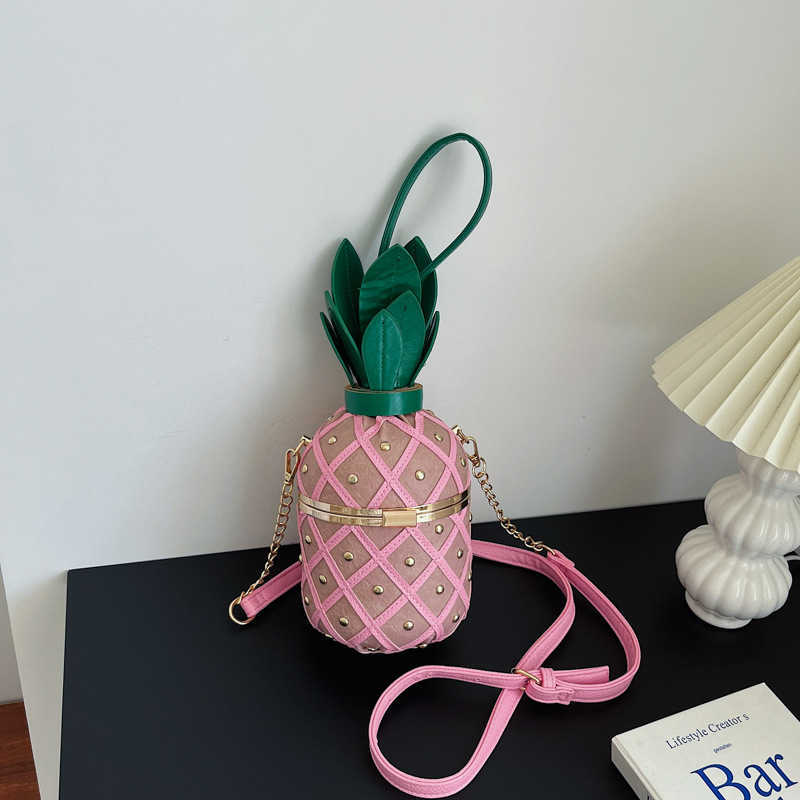Personalized Pineapple Bag For Women Summer Shoulder Bag Shaped Hard Shell Handbag Creative Pineapple Handbag 230207