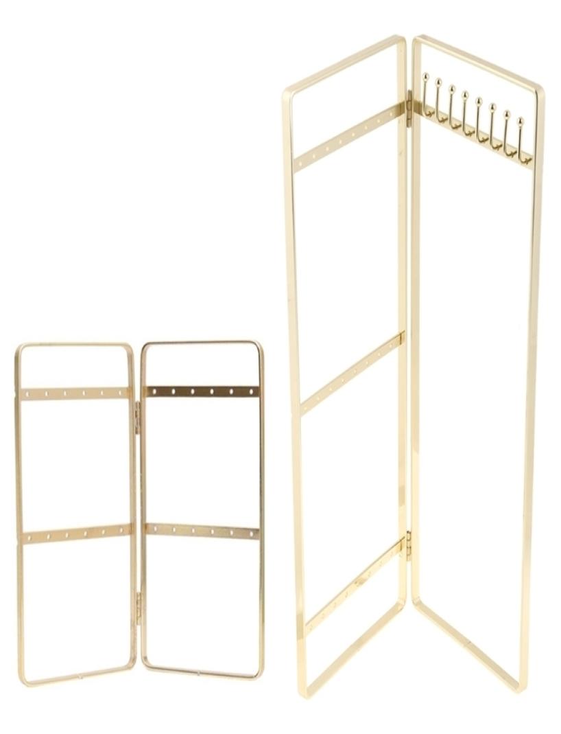 2Panel Jewelry Organizer Metal Holder Foldable Hanger Portable Display Rack for Earrings Necklaces 2111055372343
2Panel Jewelry Organizer Metal Holder Foldable Hanger Portable Display Rack for Earrings Necklaces 2111055372343