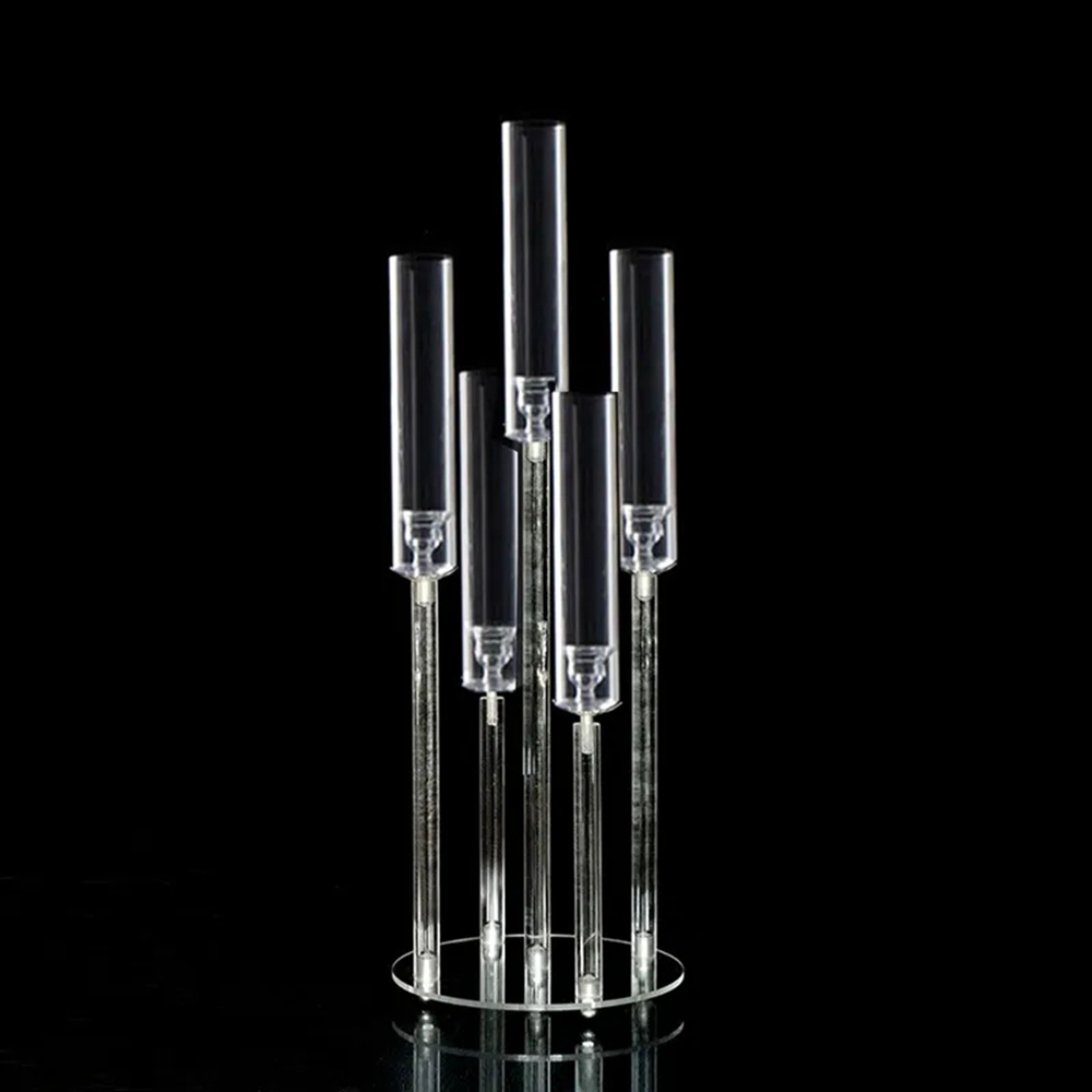 decoration Acrylic Candelabra 5/8/10 Heads 27 Candle Holders Wedding Table Candlesticks Flower Stand Candelabrum For Hotel Home Party Decor imake543 X