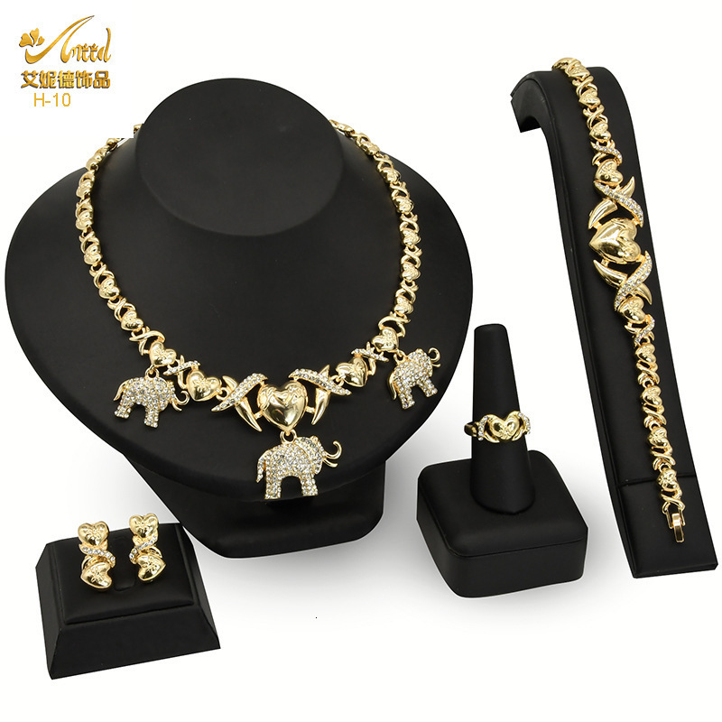 Hip hop jewelry set for women necklace set wedding jewelry sets earrings xoxo necklace bracelets gifts 201222
