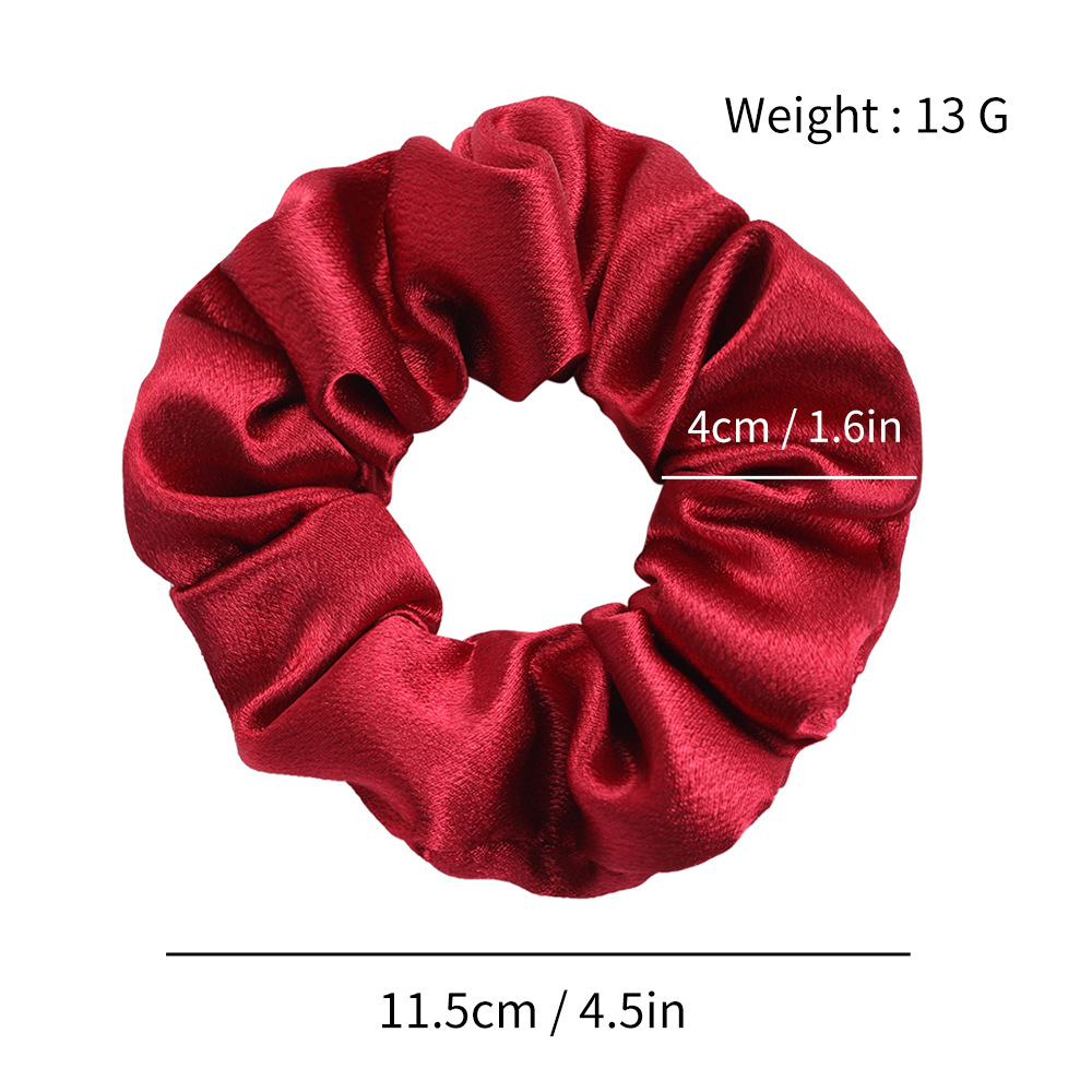 37 Colors Simple Ins Hot Large Satin Scrunchies Solid Oversize Hair Ropes for Women Girl Hair Bands Tie Gum Elastics Ponytail Holder Headwear 2335