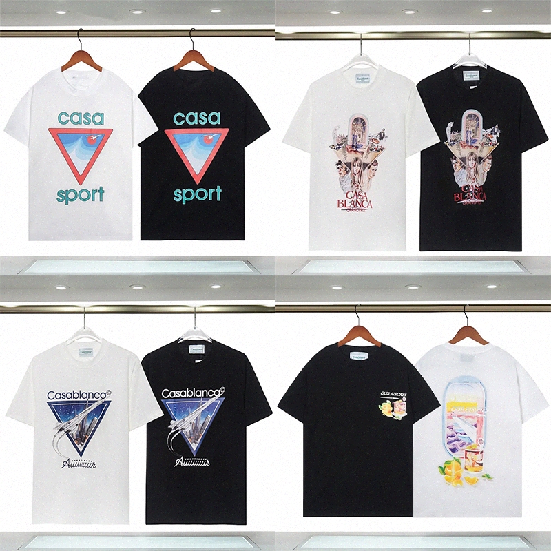 Mens T Shirts Women Designers T-shirts Tees Apparel Tops Man Casual Chest Letter Shirt Luxurys Clothing Asian Size Shorts Sleeve CASABLANC
Mens T Shirts Women Designers T-shirts Tees Apparel Tops Man Casual Chest Letter Shirt Luxurys Clothing Asian Size Shorts Sleeve CASABLANC