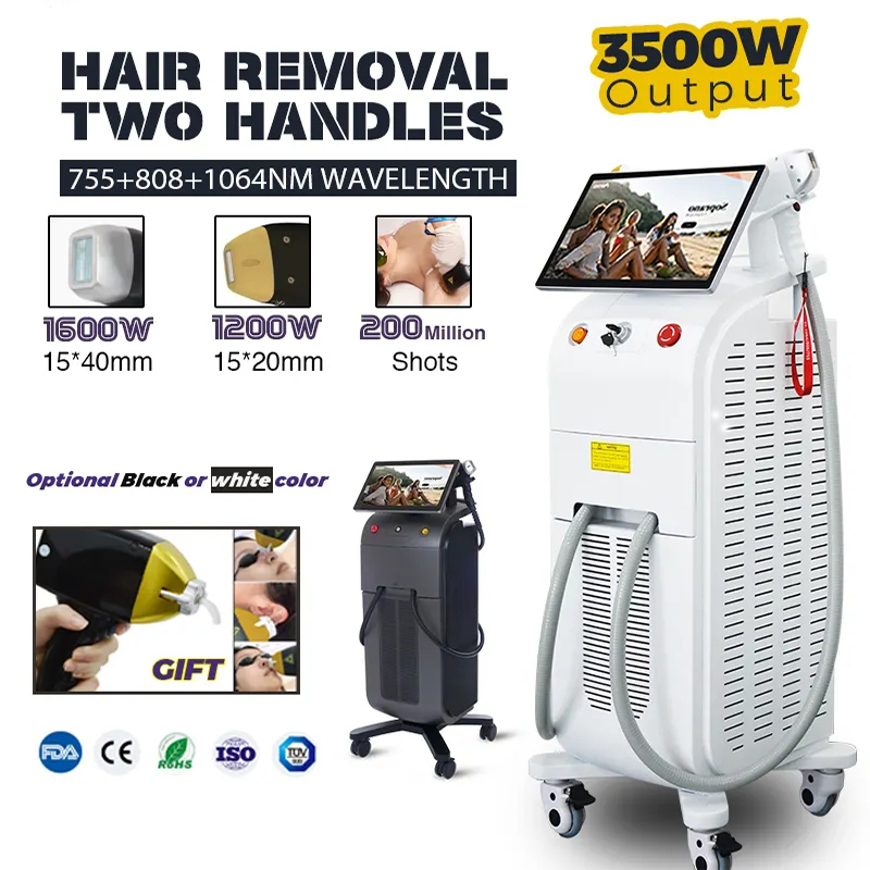 Professional Diode Laser Hair Removal Machine 755nm 808nm 1064nm Lazer Depilating Beauty Equipment Titanium ICE XL Platinum Hair-Removal Skin Rejuvena