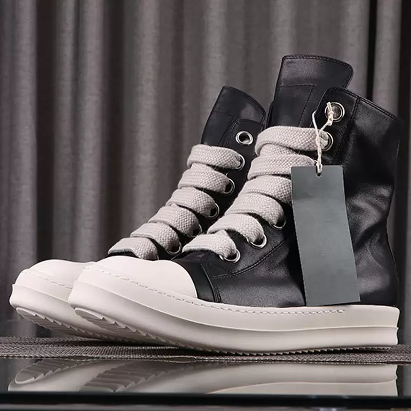 Shoes Casual High Basketball Street Rick Minimalist Style Genuine Leather Sneakers Jumbo lace Men's Owens Designer Women's Boots Fashion, Black
Shoes Casual High Basketball Street Rick Minimalist Style Genuine Leather Sneakers Jumbo lace Men's Owens Designer Women's Boots Fashion, Black