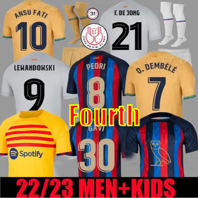 Raphinha Lewandowski KESSIE PEDRI soccer jersey bArcElOnAs fourth 4th FERRAN 21 22 23 Copa del Rey ANSU FATI 2022 2023 kit shirt men kids Kounde 3rd Drake's OVO Sound, 22/23 fourth
Raphinha Lewandowski KESSIE PEDRI soccer jersey bArcElOnAs fourth 4th FERRAN 21 22 23 Copa del Rey ANSU FATI 2022 2023 kit shirt men kids Kounde 3rd Drake's OVO Sound, 22/23 fourth