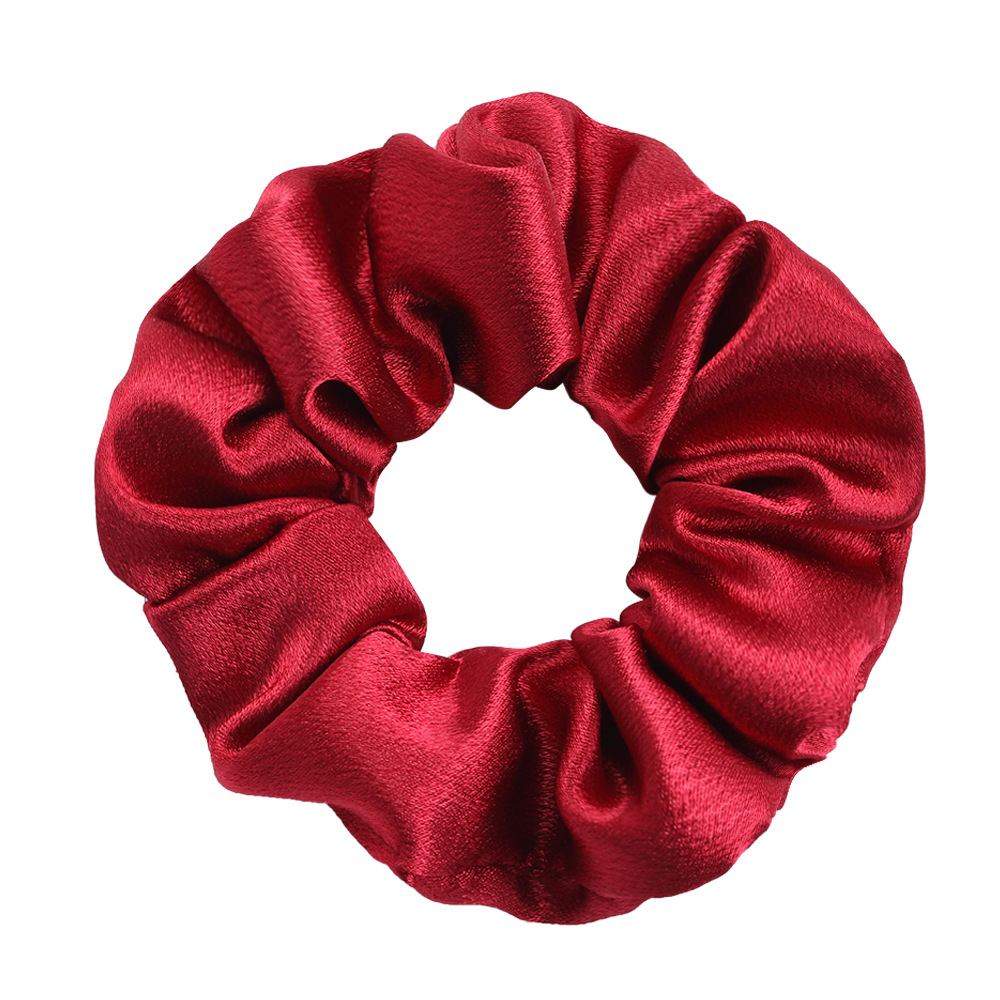 37 Colors Simple Ins Hot Large Satin Scrunchies Solid Oversize Hair Ropes for Women Girl Hair Bands Tie Gum Elastics Ponytail Holder Headwear 2335