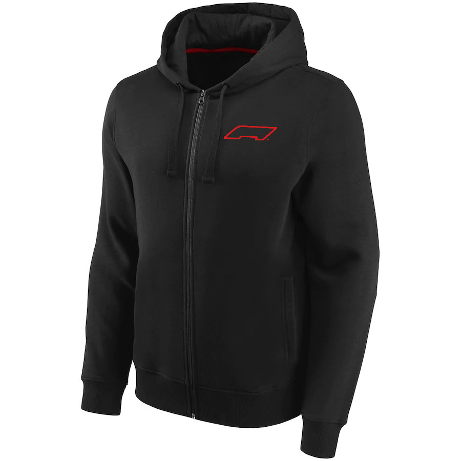 Formula 1 Iconic Lightweight Jacket Black F1 Zip Hoodie 2023 Men's Fashion Street Sweatshirt Women Sport Long Sleeve Jersey free shipping