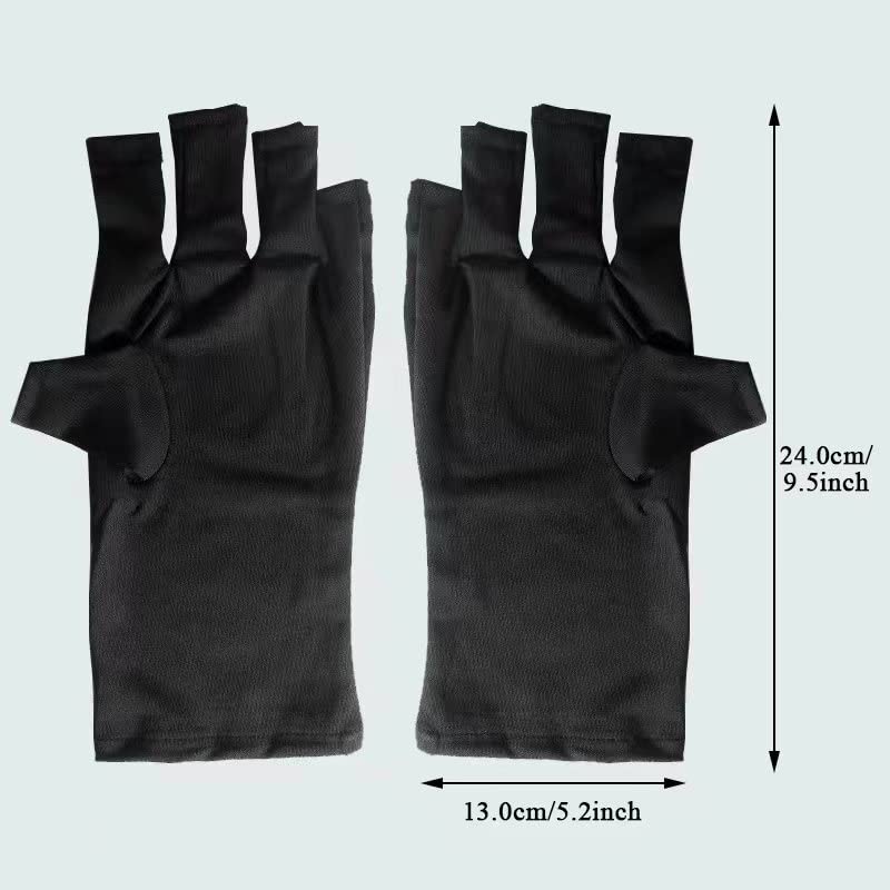 Anti-uv Nail Curing Gloves - Fingerless Manicure Hand Protection For UV Gel Light Guantes Para Curar Unas Con Proteccion UV Anti-uv-nagelhandschuhe