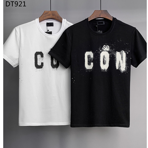 D2 DSQ ICON GG Mens T-SHIRT Disco Punk Print Tee Italy Designers Men Shirts Streetwear Women Shorts T-shirt Tops Short Clothes DT594