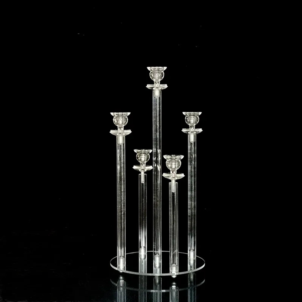 decoration Acrylic Candelabra 5/8/10 Heads 27 Candle Holders Wedding Table Candlesticks Flower Stand Candelabrum For Hotel Home Party Decor imake543 X
