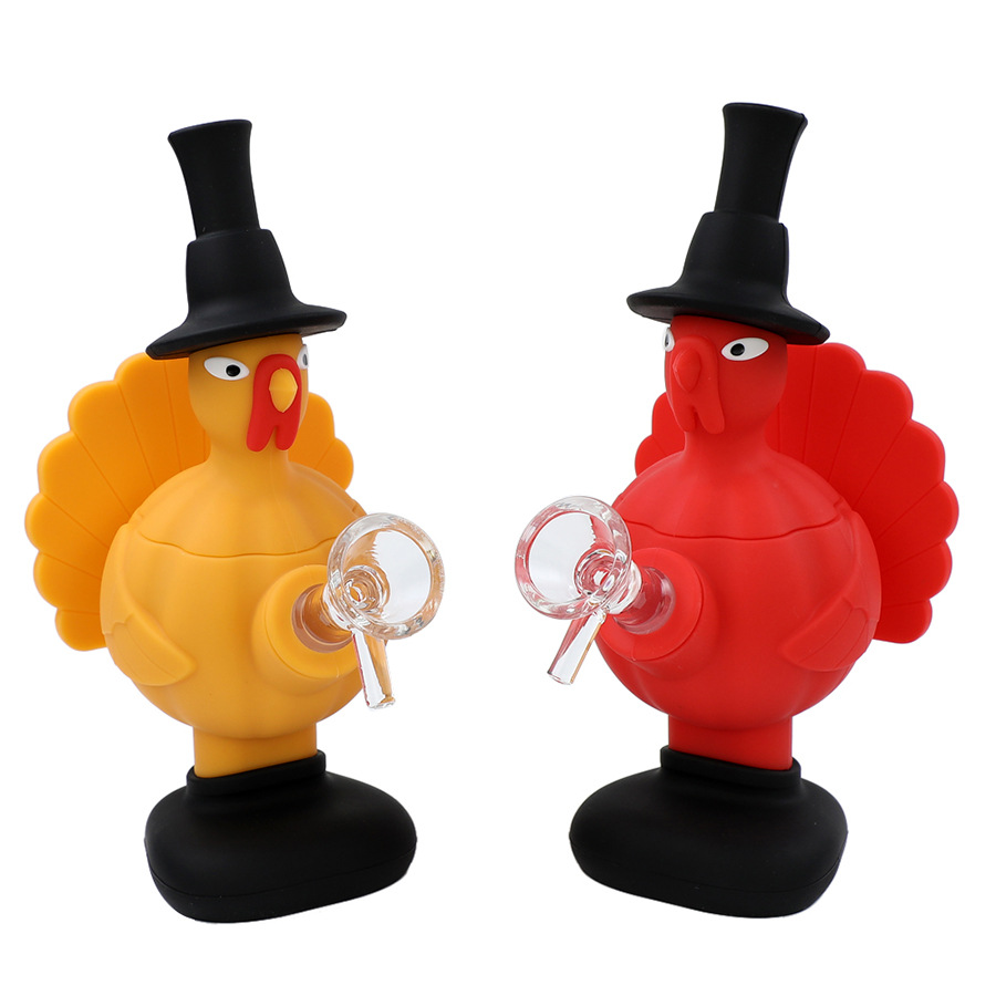 hookahs silicone pipe creative new Turkey shape pipe with glass bowl accessories dab rig pipe tobacco wholesale
hookahs silicone pipe creative new Turkey shape pipe with glass bowl accessories dab rig pipe tobacco wholesale