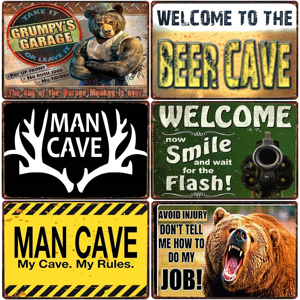 My Cave My Rules Vintage Metal Painting Home Pub Club Outdoor Wall Decor Bears Metal Plate Man Cave Room Decoration for Men 20cmx30cm Woo
My Cave My Rules Vintage Metal Painting Home Pub Club Outdoor Wall Decor Bears Metal Plate Man Cave Room Decoration for Men 20cmx30cm Woo