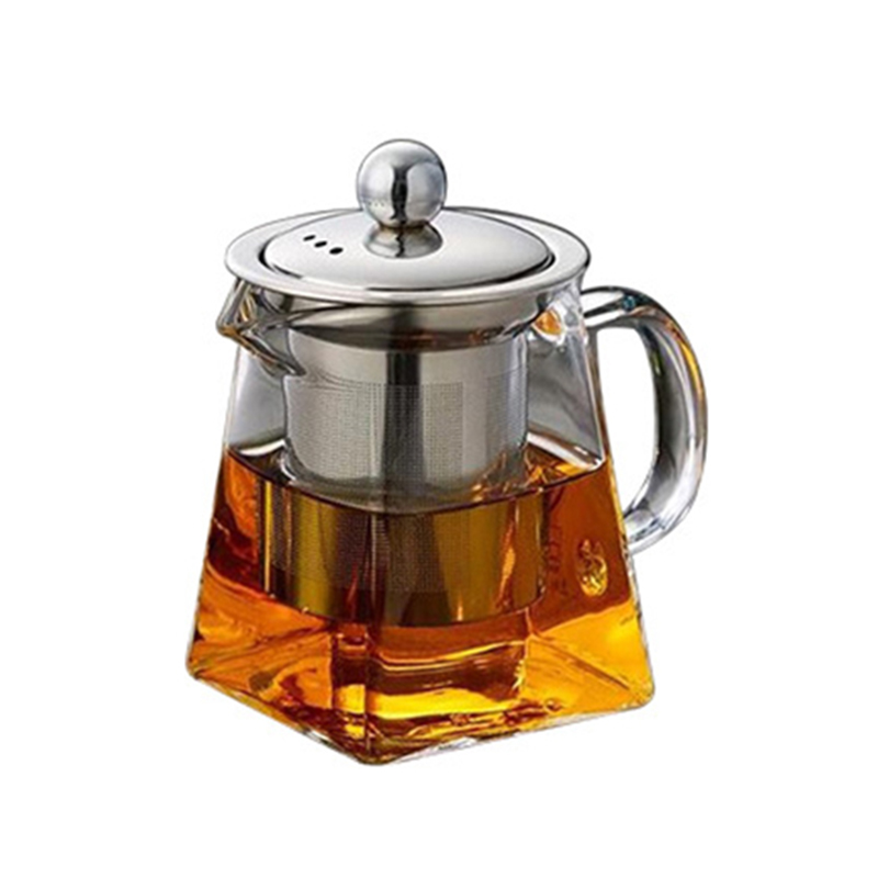 350ML Clear Borosilicate Glass Teapot Tea Tool With Stainless Steel Infuser Strainer Heat Resistant Loose Leaf Teas Pot