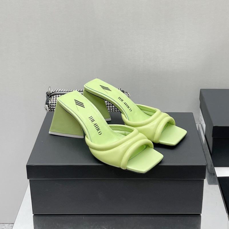 2023SS The Attico Devon Heeled Sandals Light Green slippers Leather block heel mules high heels shoes slip on slides open toes shoe women luxury with box, Yellow
2023SS The Attico Devon Heeled Sandals Light Green slippers Leather block heel mules high heels shoes slip on slides open toes shoe women luxury with box, Yellow