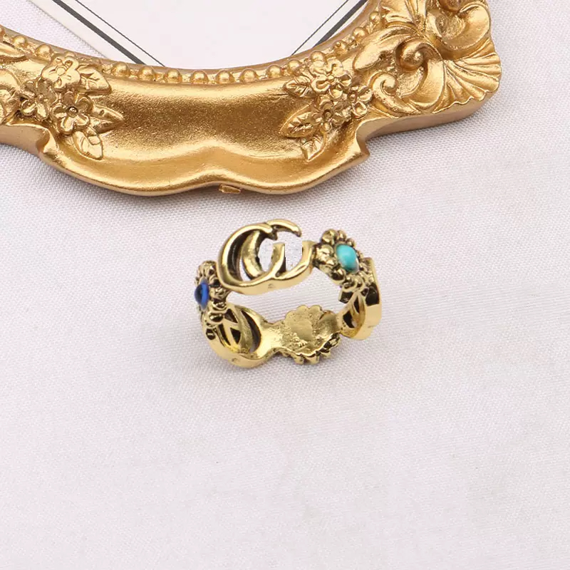 Top-Quality 18K Gold Plated Brand Letter Band Rings for Mens Womens Fashion Designer Brand Letters Turquoise Crystal Metal Daisy Ring Jewelry
Top-Quality 18K Gold Plated Brand Letter Band Rings for Mens Womens Fashion Designer Brand Letters Turquoise Crystal Metal Daisy Ring Jewelry