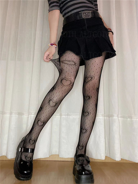 Socks Hosiery AltGoth Emo Alternative Snake Fishnet Stocking Women Punk Y2k 90s Streetwear Gothic Tight Sock Harajuku Nightclub Panty Hose 230206
