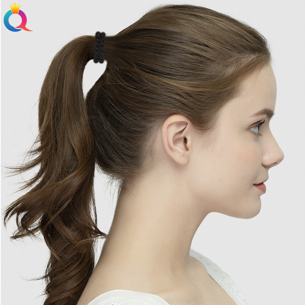 New Fashion Ribbon Matte Solid Telephone Wire Elastic Hair Band Frosted Spiral Cord Rubber Band Hair Tie Stretch Head Band Gum 1535