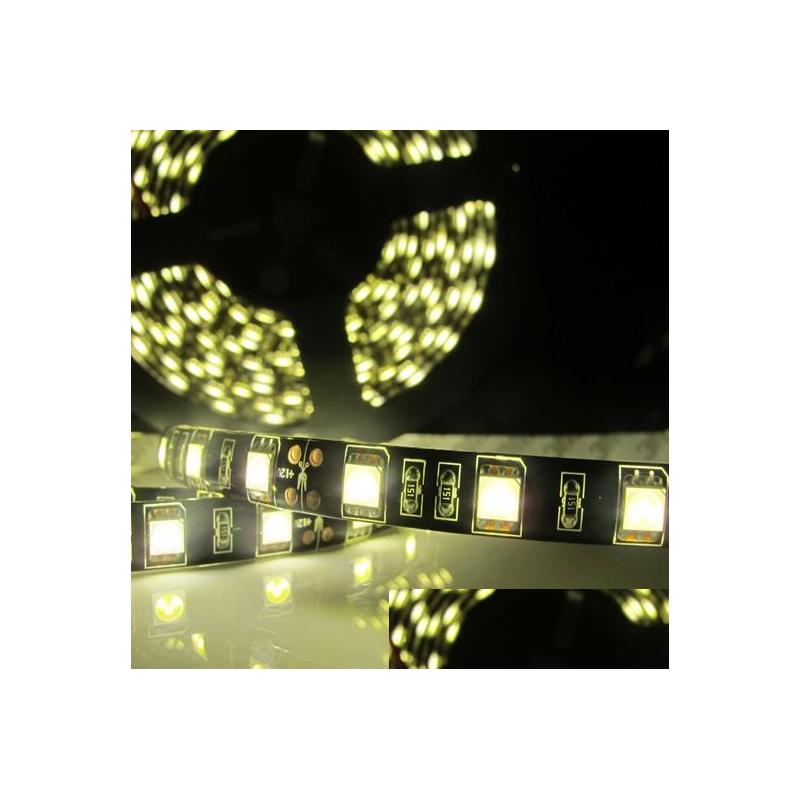 100M Led Strips Waterproof 5M Black Pcb 60Led/M 5050 Smd 300 Flexible Strip Light Lamp Cool White/Warm White Dc12V Drop Delivery Lig Dhn4B 60/M