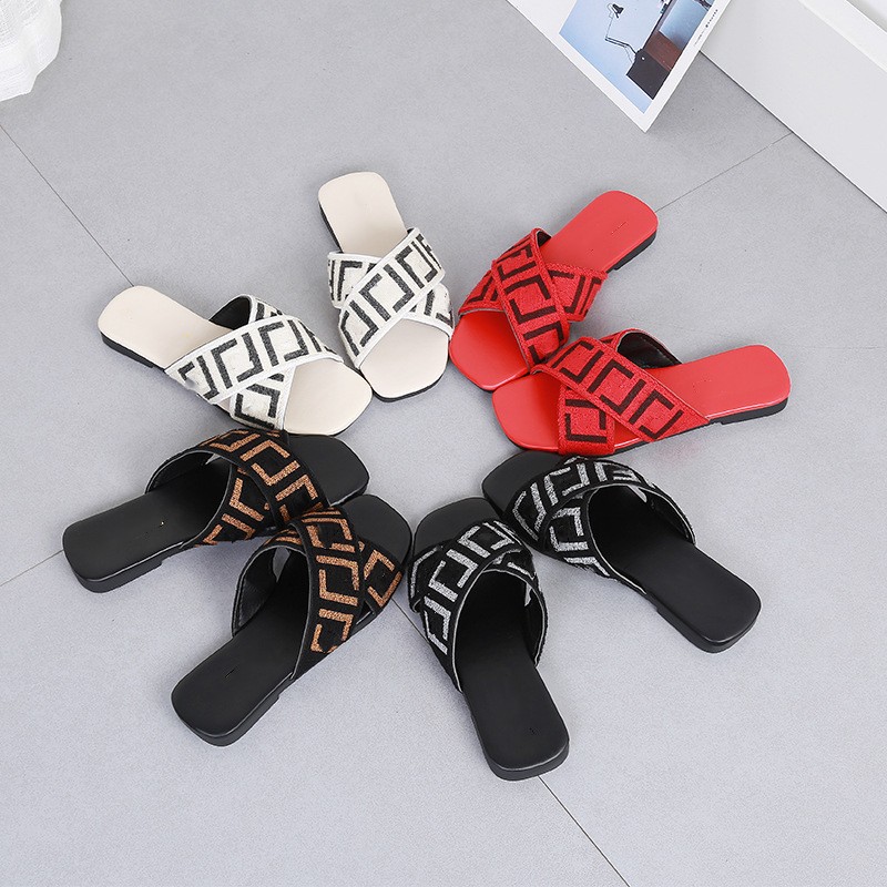 2023 summer Luxury Designer Slipper Crossed band F letter Slides Ladies women outdoor beach slippers Sandals Street Fashion casual Shoes black white flat sandal, 2327f3
2023 summer Luxury Designer Slipper Crossed band F letter Slides Ladies women outdoor beach slippers Sandals Street Fashion casual Shoes black white flat sandal, 2327f3
