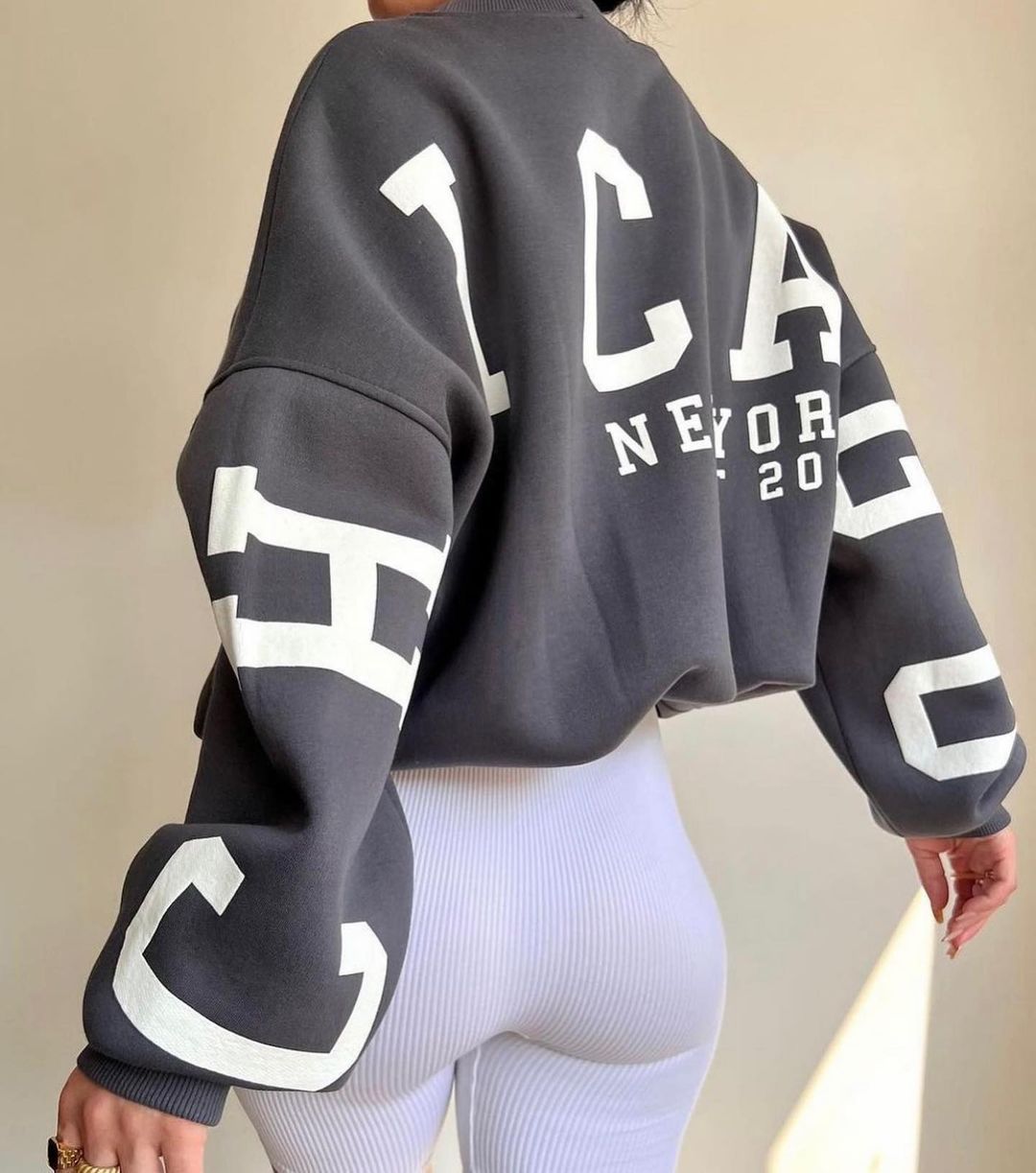 Women's Hoodies Sweatshirts Casual Letters Print Sweatshirt Women Fashion Fleece Long Sleeve Loose Y2k Streetwear Autumn Winter Lady Pullovers 23