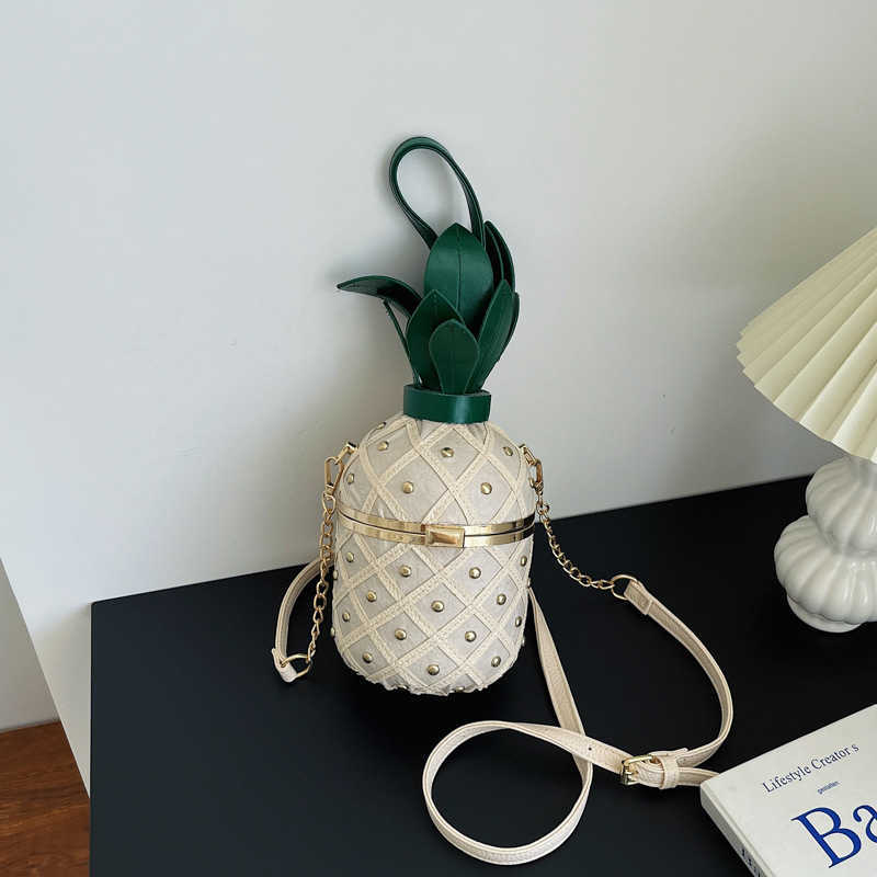 Personalized Pineapple Bag For Women Summer Shoulder Bag Shaped Hard Shell Handbag Creative Pineapple Handbag 230207