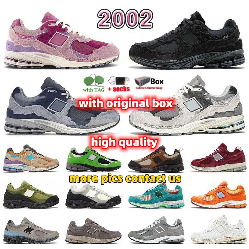 2002r Mens Womens Designer Casual Shoes Fashion Phantom Black Running Shoe Basement Beige Light Blue Rain Cloud Grey Protection Pack Sea Salt Pink Sneakers Trainers