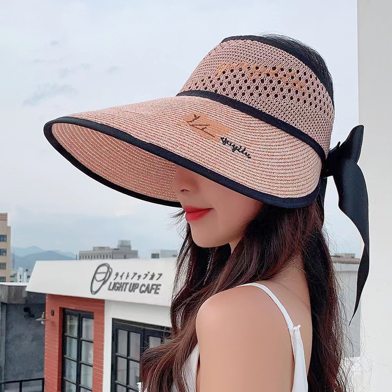 Outdoor Large Cornice Hat Empty Top Design Beach Sunscreen Hat Straw Braided Breathable Sweat Proof Bow Style Foldable, Pink
Outdoor Large Cornice Hat Empty Top Design Beach Sunscreen Hat Straw Braided Breathable Sweat Proof Bow Style Foldable, Pink