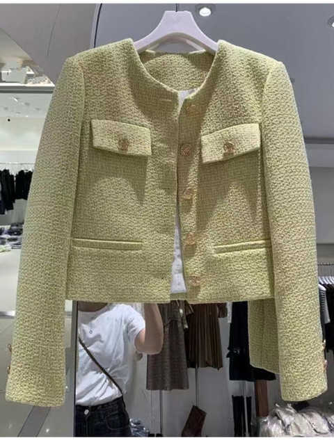 Womens Jackets HMA Korean Chic Female Tweed Basic Jacket Coat Women Clothing Runway Style Woolen Outerwear 230207