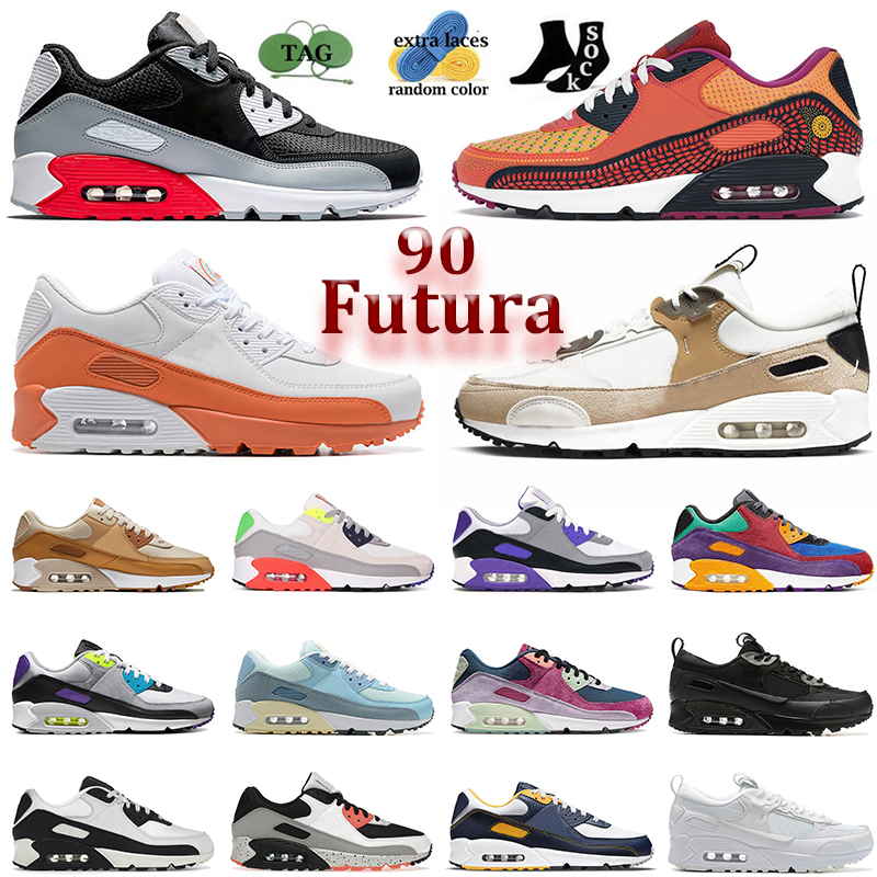 

Top 2023 Designer Airness 90 Running Shoes Caramel What The Black White Size 12 Mens Women Infrared Bordeaux Light Blue Airmaxs 90s Futura Trainers Sneakers 36-46, A45 obsidian 36-46