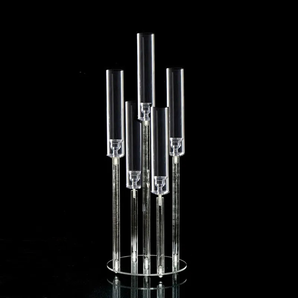 decoration Acrylic Candelabra 5/8/10 Heads 27 Candle Holders Wedding Table Candlesticks Flower Stand Candelabrum For Hotel Home Party Decor imake543 X