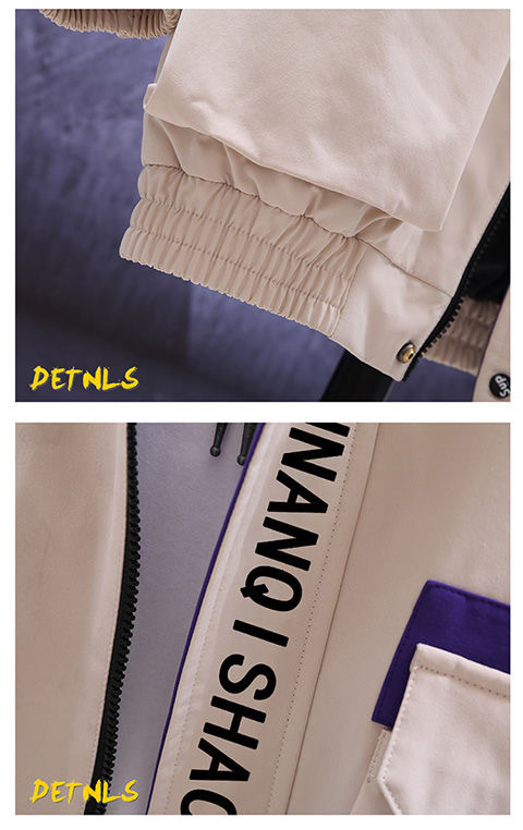 Mens Jackets Long Sleeved Cargo jacket men harajuku windbreaker jackets hooded hiphop streetwear zipper coats with big pockets 230207