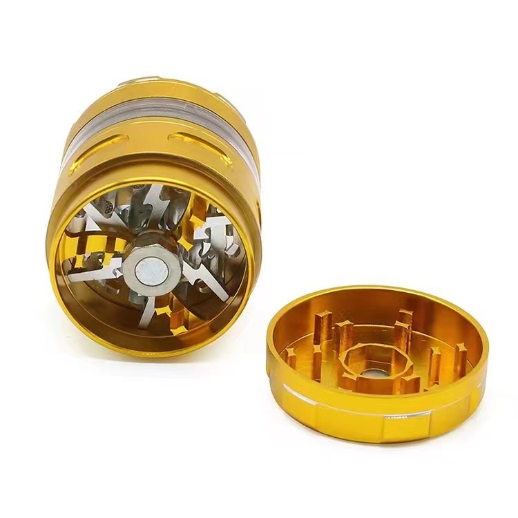 63mm 4 Layers Sharpstone Tobacco Grinders with Cone Roller Gloden Aluminum Alloy Grinder for Smoking CNC Teeth Smoking Accessories grinding Tools
63mm 4 Layers Sharpstone Tobacco Grinders with Cone Roller Gloden Aluminum Alloy Grinder for Smoking CNC Teeth Smoking Accessories grinding Tools