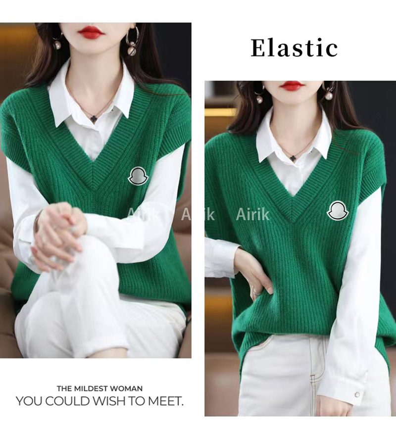 Women's waistcoat Spring and Autumn New 100 pure wool outer-wear V-neck vest Large loose knit sweater Sweater vest Winter sleeveless detachable
Women's waistcoat Spring and Autumn New 100 pure wool outer-wear V-neck vest Large loose knit sweater Sweater vest Winter sleeveless detachable