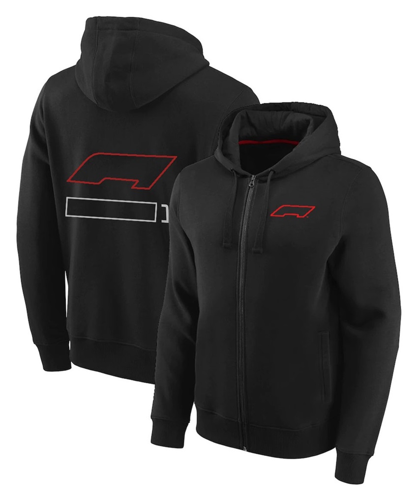 Formula 1 Iconic Lightweight Jacket Black F1 Zip Hoodie 2023 Men's Fashion Street Sweatshirt Women Sport Long Sleeve Jersey free shipping