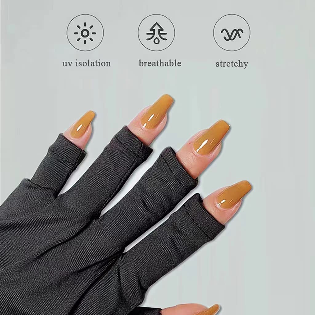 Anti-uv Nail Curing Gloves - Fingerless Manicure Hand Protection For UV Gel Light Guantes Para Curar Unas Con Proteccion UV Anti-uv-nagelhandschuhe