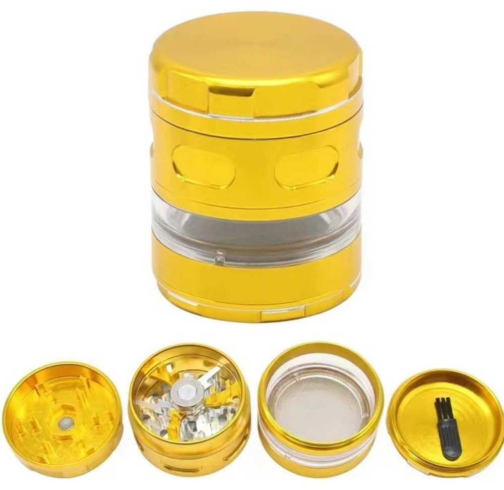 63mm 4 Layers Sharpstone Tobacco Grinders with Cone Roller Gloden Aluminum Alloy Grinder for Smoking CNC Teeth Smoking Accessories grinding Tools
63mm 4 Layers Sharpstone Tobacco Grinders with Cone Roller Gloden Aluminum Alloy Grinder for Smoking CNC Teeth Smoking Accessories grinding Tools