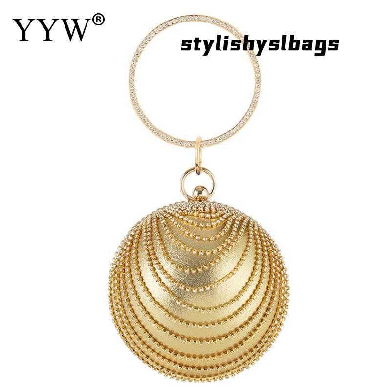 Totes Circular Ring Evening Bags Metal Gold/Sliver Rhinestone Round Ball Handbags Elegant Luxury Clutch Purse Small Wedding Wallets 020823H
Totes Circular Ring Evening Bags Metal Gold/Sliver Rhinestone Round Ball Handbags Elegant Luxury Clutch Purse Small Wedding Wallets 020823H