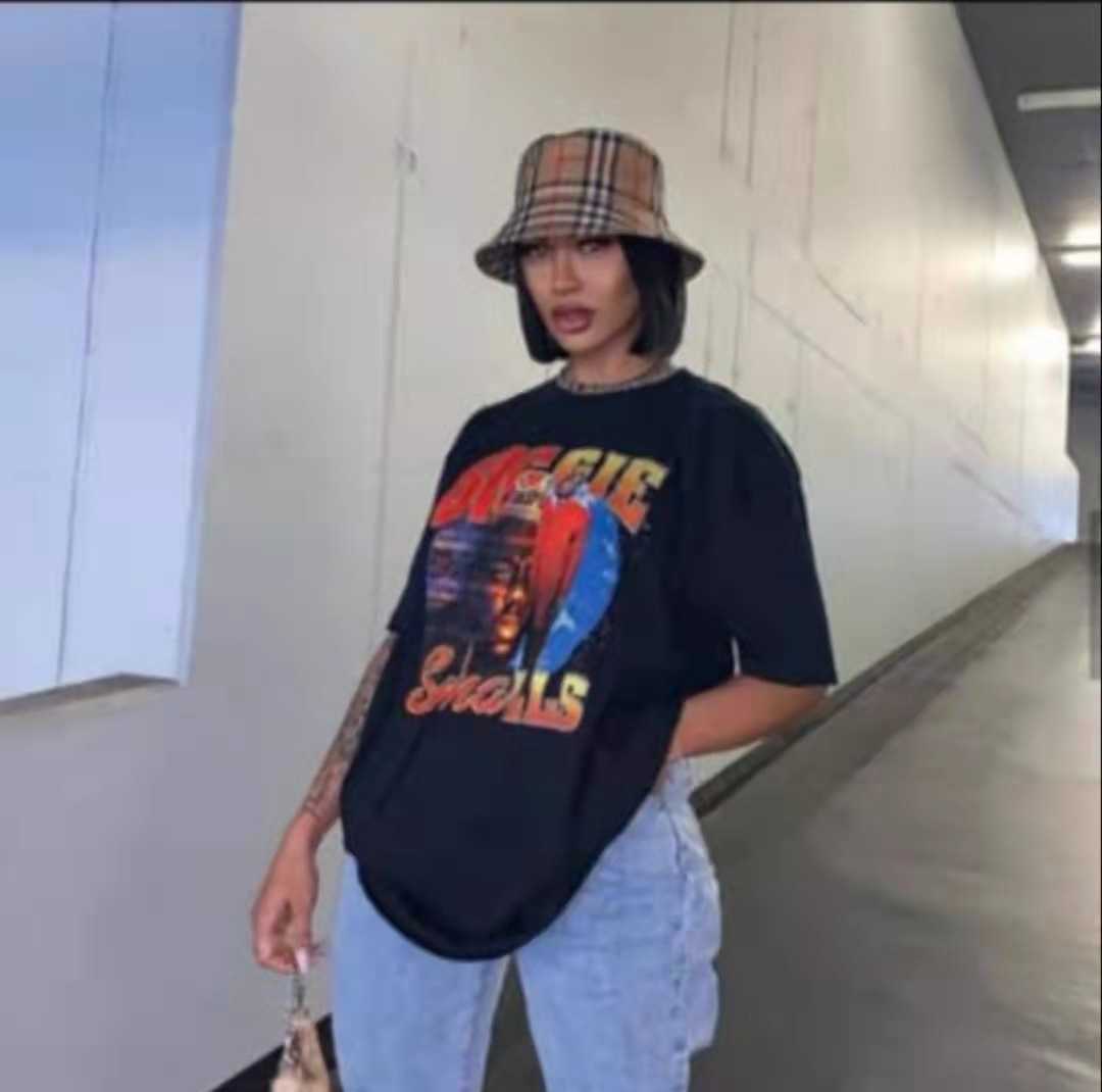 2023 women Tops summer cotton fashion t-shirt new butterfly cartoon round neck Gothic printed round neck loose shirts