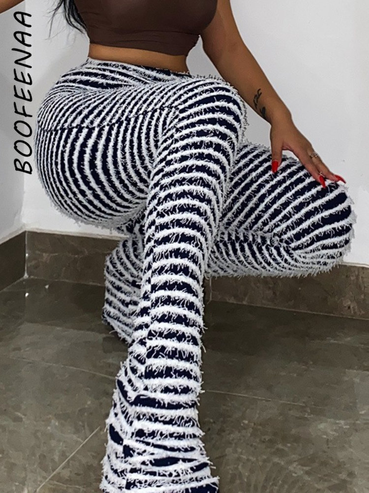 Women's Pants Capris BOOFEENAA Black and White Striped Knitted Stacked Pants Women Bottoms Streetwear Long High Waist Flare Pants C66-EE42 230207, Black shorts
Women's Pants Capris BOOFEENAA Black and White Striped Knitted Stacked Pants Women Bottoms Streetwear Long High Waist Flare Pants C66-EE42 230207, Black shorts