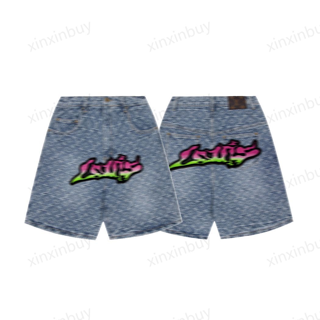 xinxinbuy Men women designer Denim Shorts pant Toothbrush gradient embroidery jacquard Spring summer black blue XS-3XL
xinxinbuy Men women designer Denim Shorts pant Toothbrush gradient embroidery jacquard Spring summer black blue XS-3XL