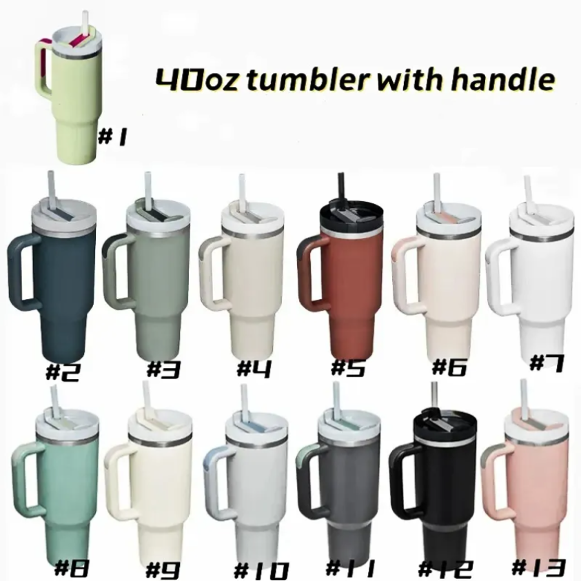 40oz Reusable Tumbler with Colored Handle and Straw Stainless Steel Insulated Travel Mug Tumbler Insulated Tumblers Keep Drinks Cold ss0208, #8
40oz Reusable Tumbler with Colored Handle and Straw Stainless Steel Insulated Travel Mug Tumbler Insulated Tumblers Keep Drinks Cold ss0208, #8