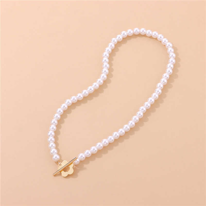 s 2022 Fashion Bead Choker For Women Elegant Simple Pearl Pendant Necklace Wedding Jewelry Gift 0206