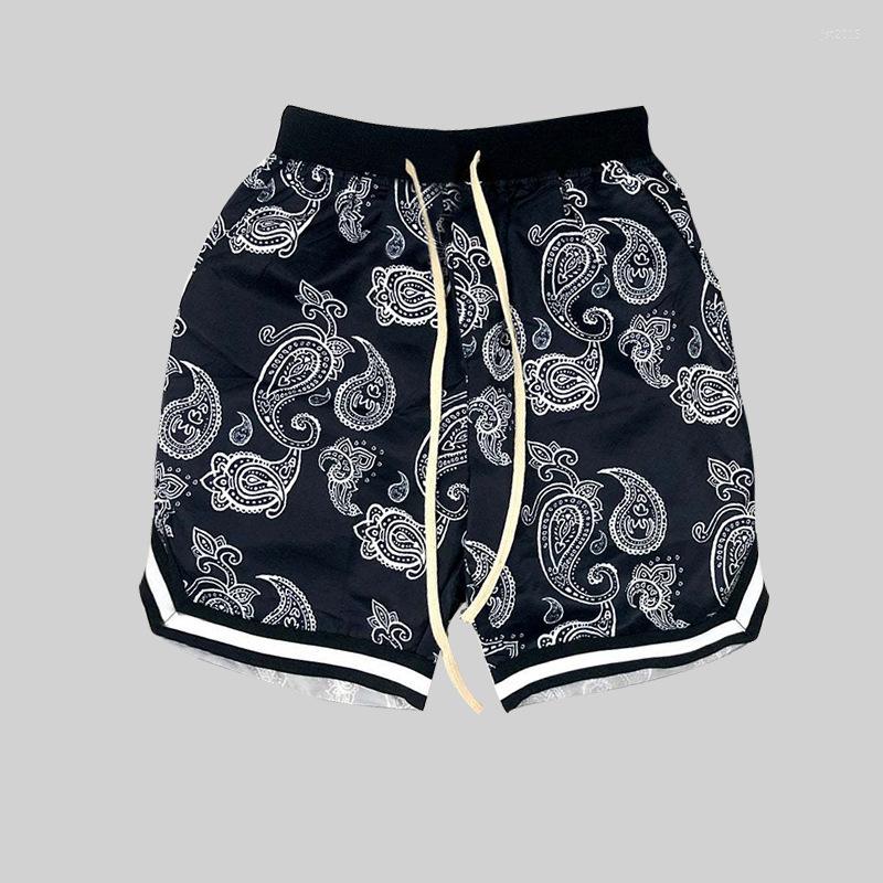 Shorts 2026 Summer Haruku Men Bandana Pattern Fashion Hip Hop Men's Brand Short Pant Bottoms Elastic Wais Man Casual Pants