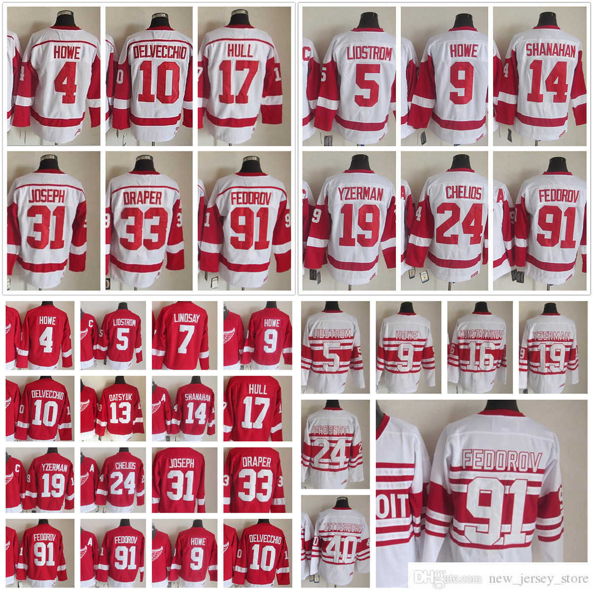 1926-1999 Movie Retro CCM Hockey Jersey Embroidery 31 Curtis Joseph 33 Kris Draper 93 Johan Franzen 40 Zetterberg 13 Pavel Datsyuk 17 Brett Hull 16 Konstantinov, Same as picture (with team name)
1926-1999 Movie Retro CCM Hockey Jersey Embroidery 31 Curtis Joseph 33 Kris Draper 93 Johan Franzen 40 Zetterberg 13 Pavel Datsyuk 17 Brett Hull 16 Konstantinov, Same as picture (with team name)