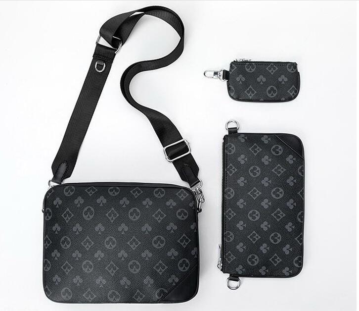 Mens Designers 3 PCS SETS Crossbody Bag Wallets Leather Fashion Patchwork New Men Handbag Shoulder Bags luxurys Handbags Bags Wallet Phone Purse To p quality, Black
Mens Designers 3 PCS SETS Crossbody Bag Wallets Leather Fashion Patchwork New Men Handbag Shoulder Bags luxurys Handbags Bags Wallet Phone Purse To p quality, Black