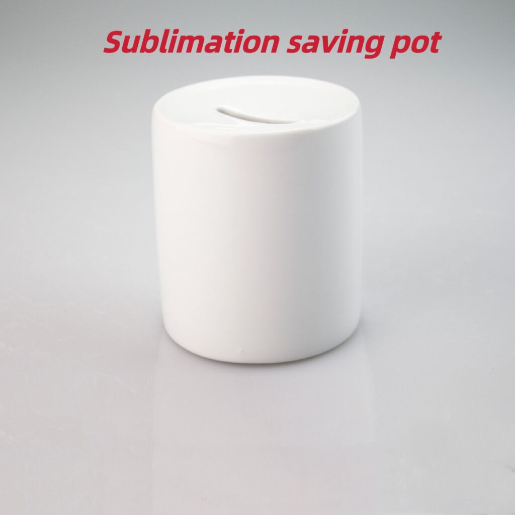11oz Sublimation Blank Saving Pot party supplies Ceramic Money Boxes Sublimation Coin Box DIY Piggy Storage Box