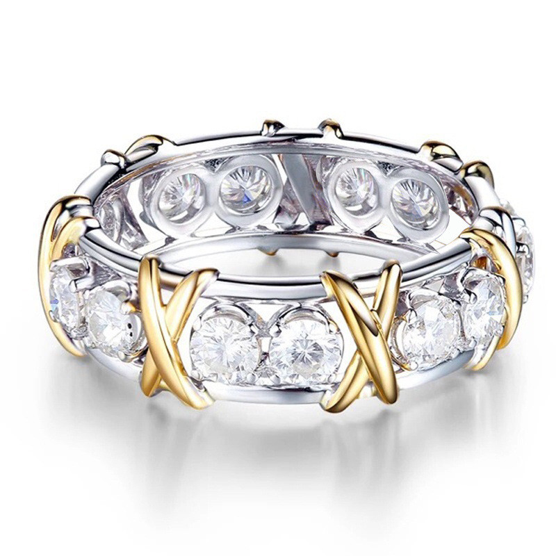 Professional Eternity Diamonique CZ Simulated Diamond 10KT White&Yellow Gold Filled Wedding Band Cross Ring Size 6-11
Professional Eternity Diamonique CZ Simulated Diamond 10KT White&Yellow Gold Filled Wedding Band Cross Ring Size 6-11